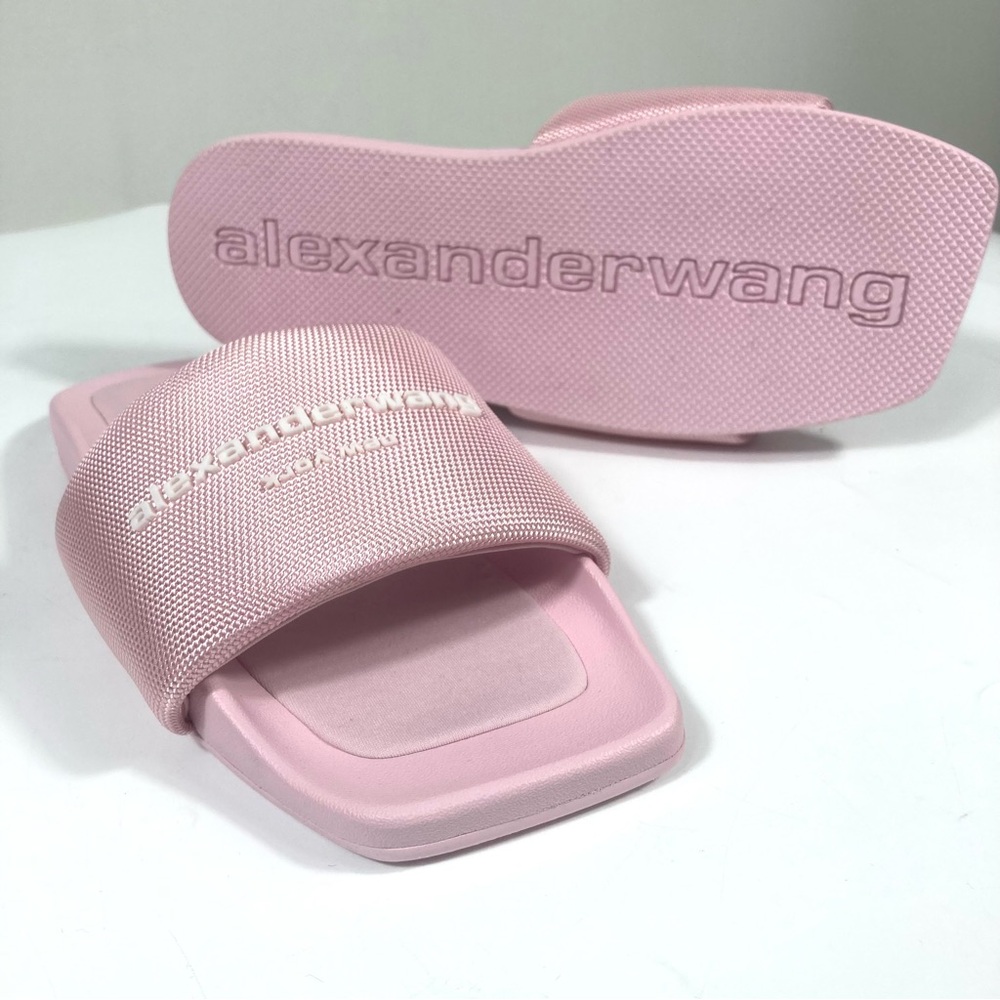 *SOLD* Alexander Wang Logo Pool Slides Light Pink EU 36 37 39 NEW - Picture 8 of 16